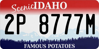 ID license plate 2P8777M