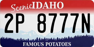 ID license plate 2P8777N