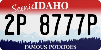 ID license plate 2P8777P