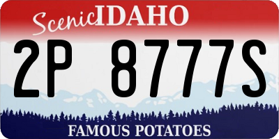 ID license plate 2P8777S