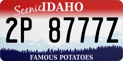 ID license plate 2P8777Z