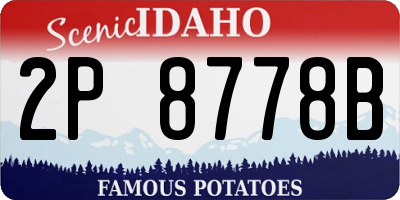 ID license plate 2P8778B