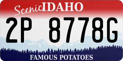 ID license plate 2P8778G