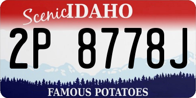 ID license plate 2P8778J