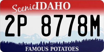ID license plate 2P8778M