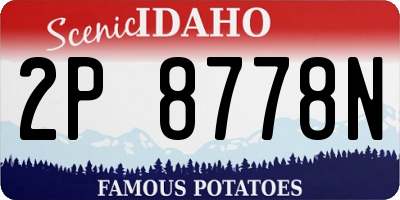 ID license plate 2P8778N
