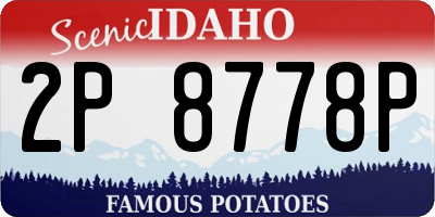 ID license plate 2P8778P