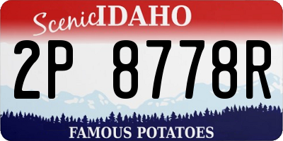 ID license plate 2P8778R