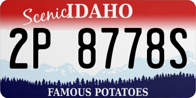 ID license plate 2P8778S