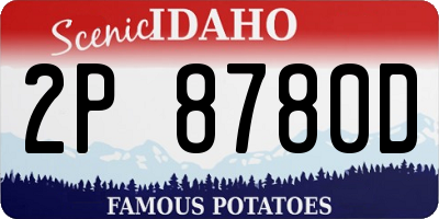 ID license plate 2P8780D