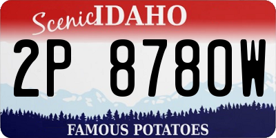 ID license plate 2P8780W