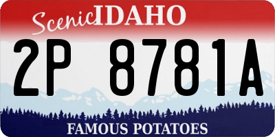 ID license plate 2P8781A