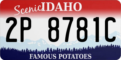 ID license plate 2P8781C