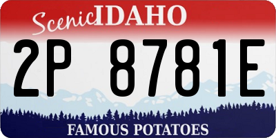 ID license plate 2P8781E