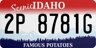 ID license plate 2P8781G