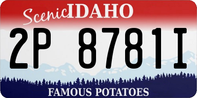 ID license plate 2P8781I