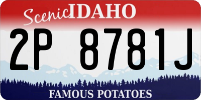ID license plate 2P8781J
