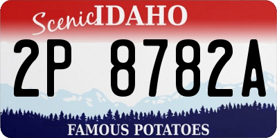 ID license plate 2P8782A