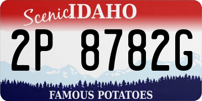 ID license plate 2P8782G