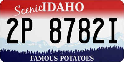 ID license plate 2P8782I