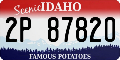 ID license plate 2P8782O
