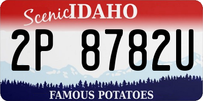 ID license plate 2P8782U