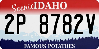 ID license plate 2P8782V