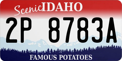 ID license plate 2P8783A