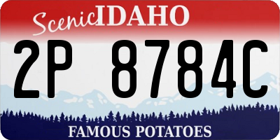 ID license plate 2P8784C