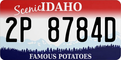 ID license plate 2P8784D
