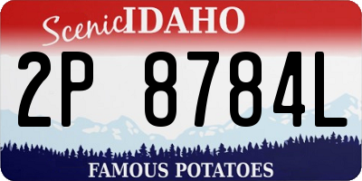 ID license plate 2P8784L