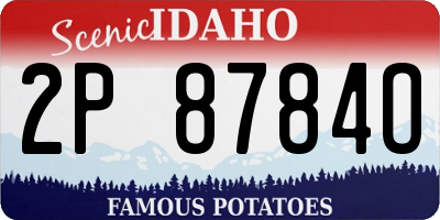ID license plate 2P8784O