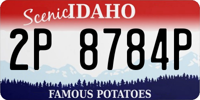 ID license plate 2P8784P