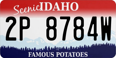 ID license plate 2P8784W