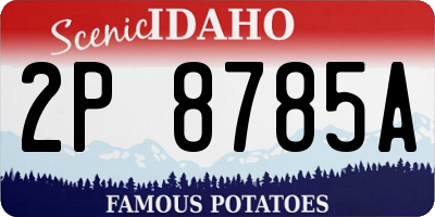 ID license plate 2P8785A