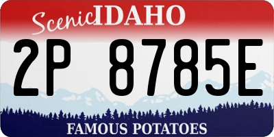 ID license plate 2P8785E