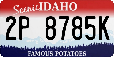 ID license plate 2P8785K