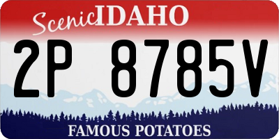 ID license plate 2P8785V