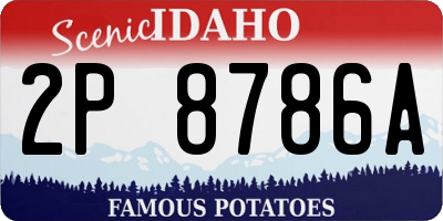 ID license plate 2P8786A