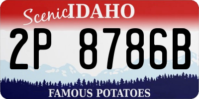 ID license plate 2P8786B
