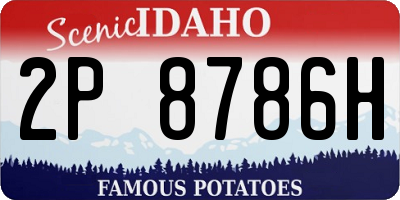 ID license plate 2P8786H