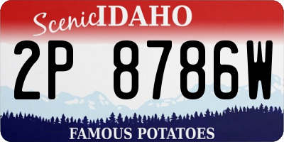 ID license plate 2P8786W