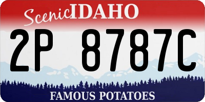 ID license plate 2P8787C