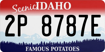 ID license plate 2P8787E