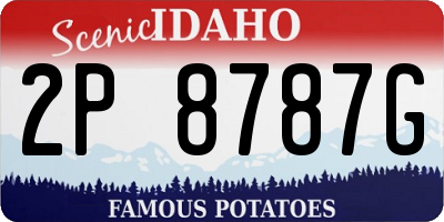 ID license plate 2P8787G