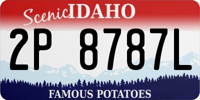 ID license plate 2P8787L