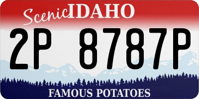ID license plate 2P8787P