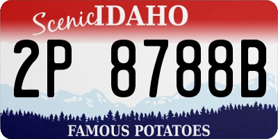 ID license plate 2P8788B