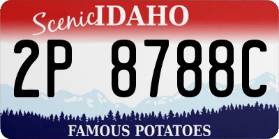ID license plate 2P8788C