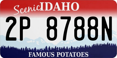 ID license plate 2P8788N